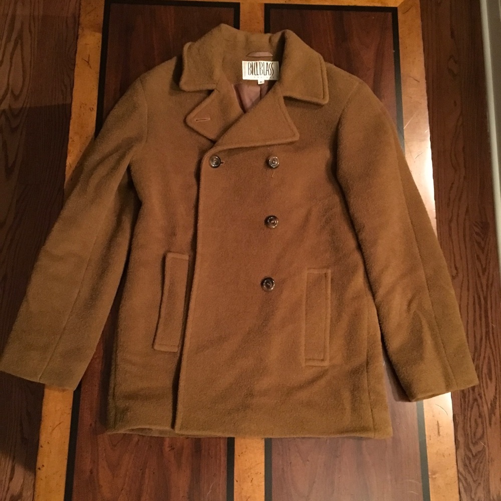 Bill Blass Cayenne wool alpaca pea coat size 2
